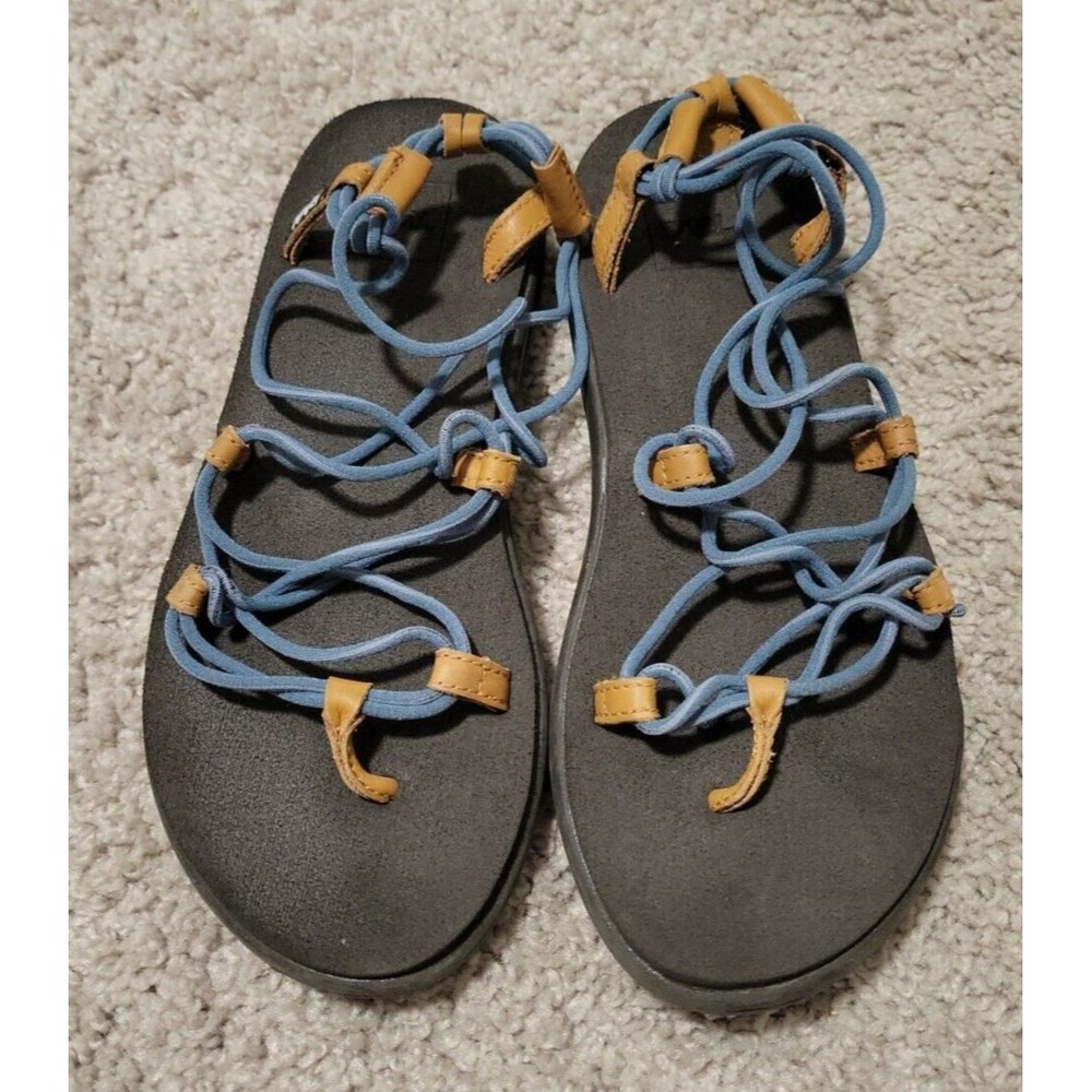 Teva Voya Infinity Casual Slingback Sandals Womens 6 Strappy Blue Open Toe Flats